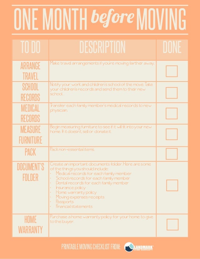This is an image of Moving Checklist Printable within template This is a picture of Moving Checklist Printable within template